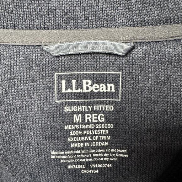LL Bean Fleece Pullover Sweater M Slightly Fitted Gorpcore Outdoors Quarter Snap - Picture 8 of 12